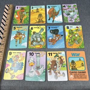 Vintage Golden War Playing Cards 1988 Military Kids Game Replacement Cards READ